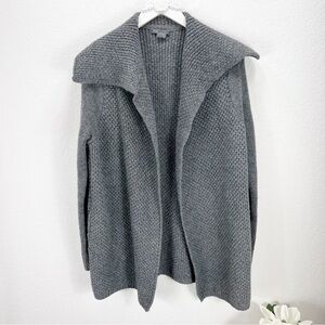 Vince Honeycomb Knit Sweater Jacket Grey Cardigan Size Small S